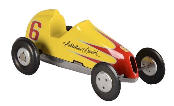 YELLOW & RED TETHER CAR WITH GAS POWERED MOTOR    