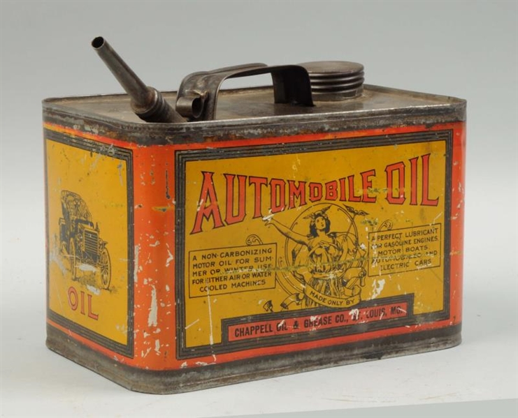 AUTOMOBILE OIL WITH LOGO ONE GALLON SQUATTY CAN.  