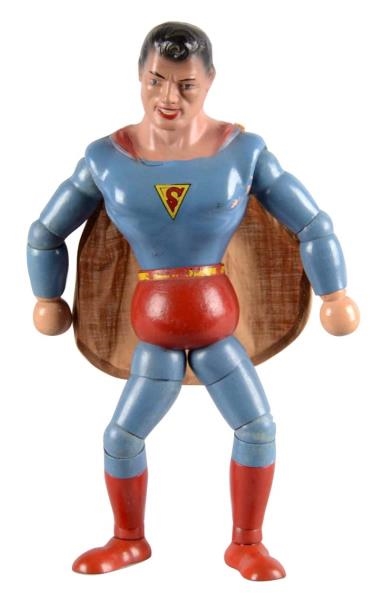 SUPERMAN WOODEN JOINTED DOLL                      