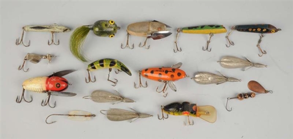 LOT OF 13: ASSORTED FISHING BAITS IN CASES.       