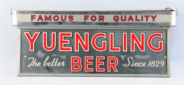YUENGLING BEER REVERSE GLASS LIGHT UP SIGN.       