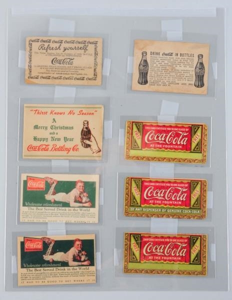 LOT OF 8: COCA COLA COUPONS.                      
