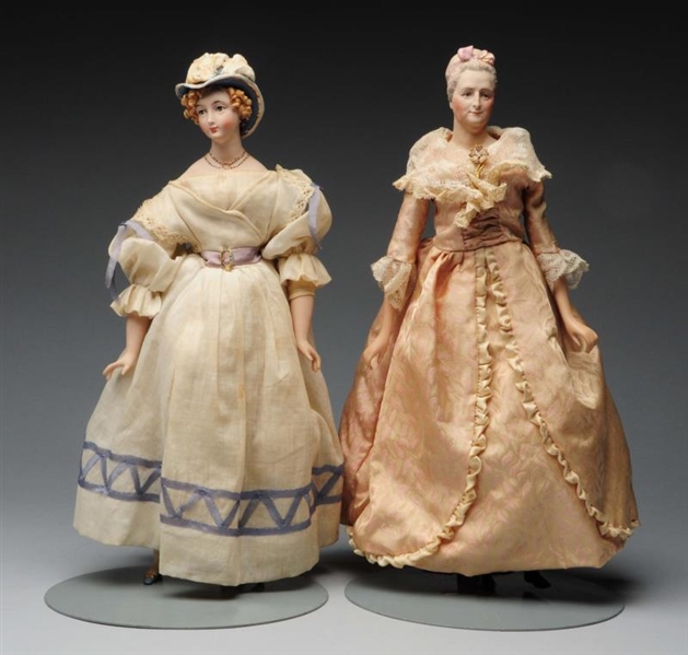 LOT OF 2: MARTHA THOMPSON DOLLS IN DOME.          
