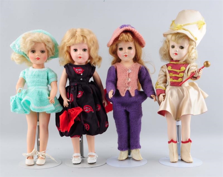 LOT OF 4:  H.P. 1950S MARY HOYERS DOLLS.        