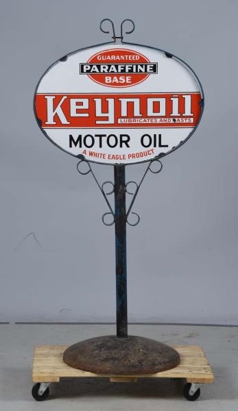 KEYNOIL MOTOR OIL WHITE EAGLE SIGN.               