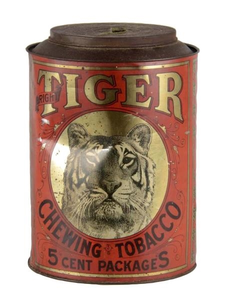 TIGER CHEWING TOBACCO TIN                         