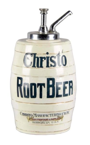 CHRISTO ROOT BEER SYRUP DISPENSER                 