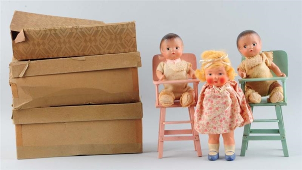 LOT OF 3: VINTAGE BOXED DOLLS.                    