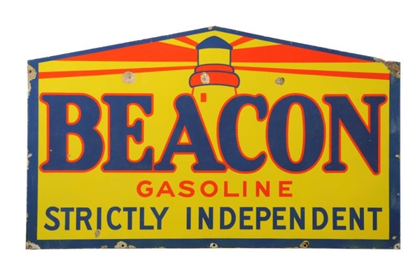 BEACON GASOLINE "STRICTLY INDEPENDENT" SIGN.      