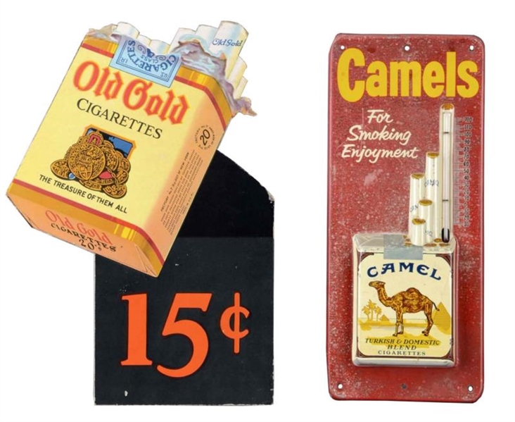 LOT OF 2: CAMEL AND OLD GOLD CIGARETTE ADS        