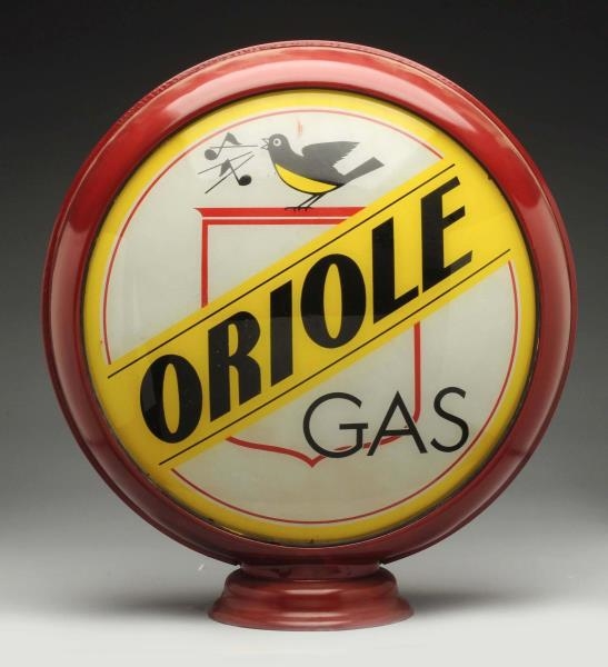 ORIOLE GAS WITH BIRD 15" GLOBE LENSES.            