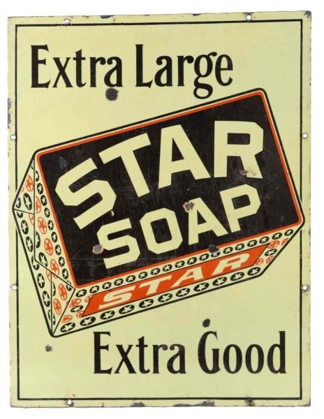 STAR SOAP PORCELAIN GENERAL STORE ADVERTISING SIGN