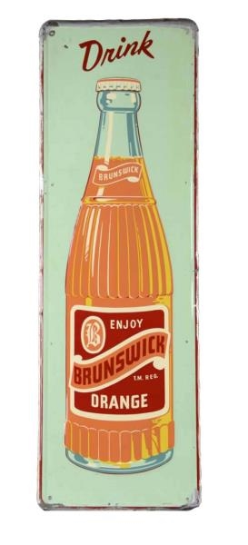 BRUNSWICK ORANGE SODA TIN ADVERTISING SIGN        