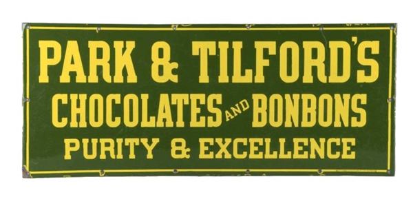 PARK & TILFORDS CANDY PORCELAIN ADVERTISING SIGN 