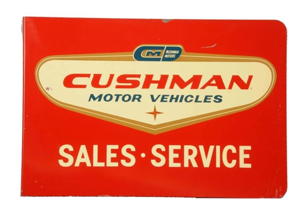 CUSHMAN MOTOR VEHICLES SALES-SERVICE SIGN.        