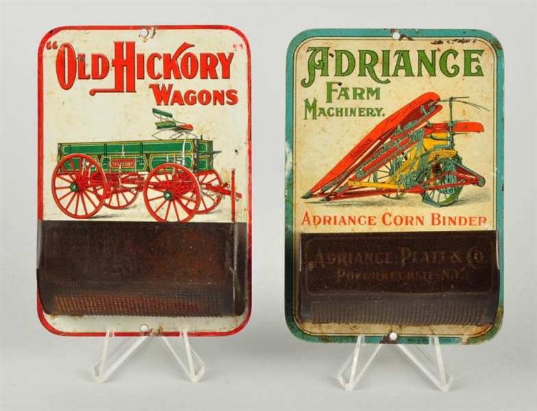 LOT OF 2: AGRICULTURE RELATED MATCH HOLDERS.      