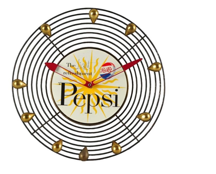 1950S PEPSI - COLA ELECTRIC CLOCK.               