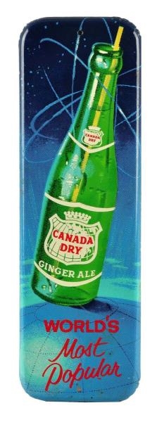 1960S CANADA DRY TIN DOOR PUSH.                  