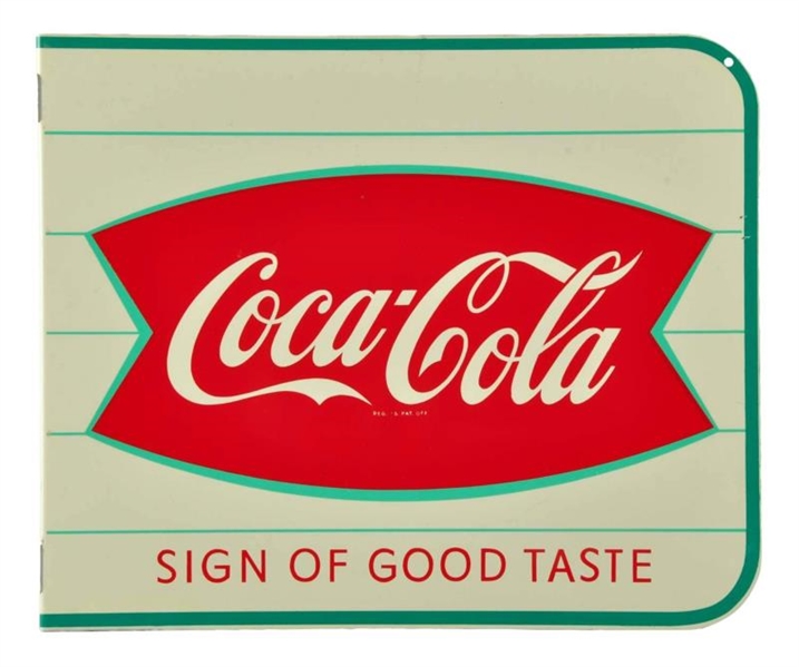 1960S COCA - COLA TIN FLANGE SIGN.               
