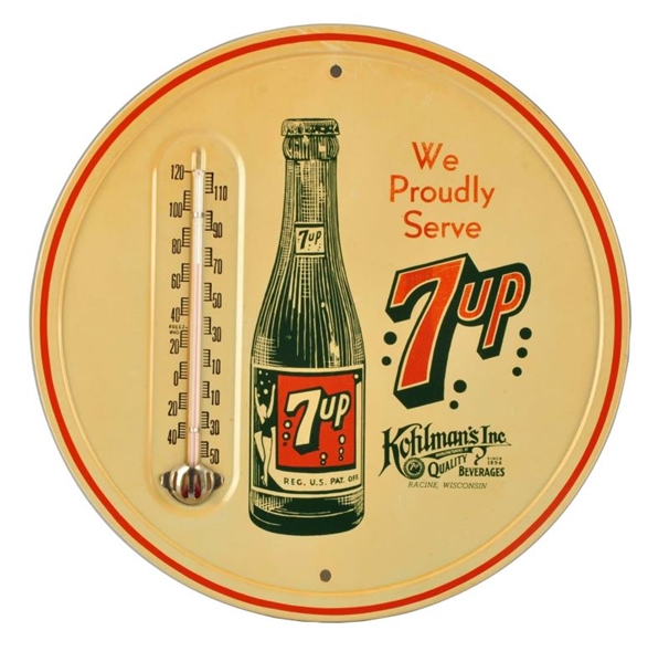 SCARCE 7 - UP TIN THERMOMETER.                    