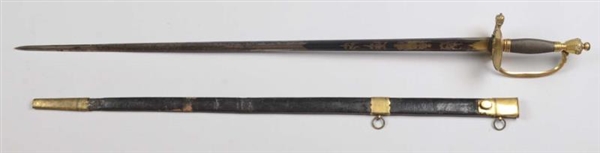PROSSER ENGLISH OFFICER’S SWORD WITH SCABBARD.    