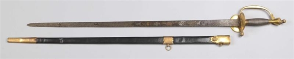 ENGLISH MODEL 1796 OFFICER’S SWORD WITH SCABBARD. 