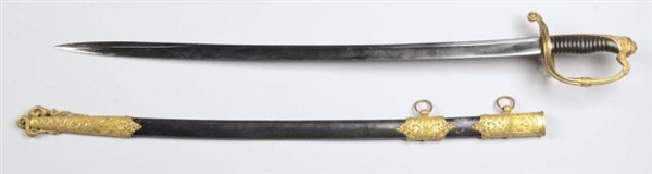 CUSTOM GOLD-MOUNTED CAVALRY OFFICER’S SWORD.      