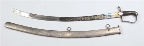 ENGLISH OFFICERS CAVALRY SWORD & SCABBARD.       