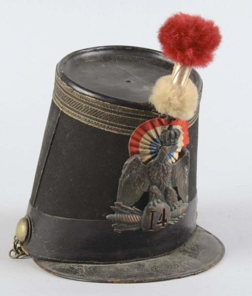 FRENCH OFFICER’S 14TH OF THE LINE SHAKO.          