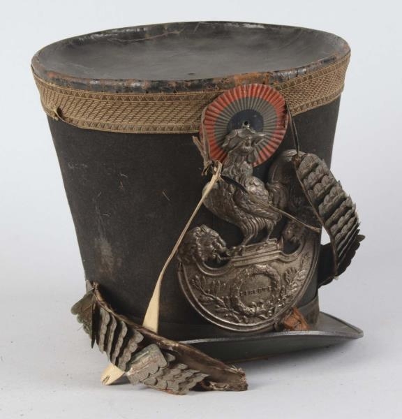 FRENCH FIRST EMPIRE LINE OFFICERS SHAKO.         