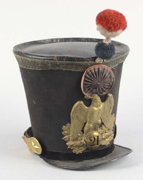 FRENCH 1ST EMPIRE 21ST OFFICER OF THE LINE SHAKO. 