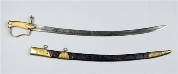 ENGLISH OFFICER’S CAVALRY SWORD WITH SCABBARD.    