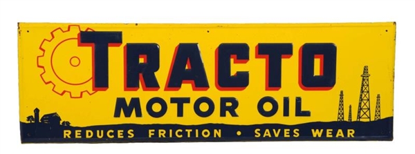TRACTO MOTOR TIN EMBOSSED SIGN.                   