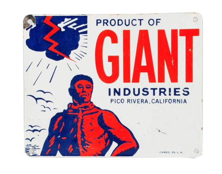 PRODUCT OF GIANT INDUSTRIES PORCELAIN SIGN.       