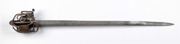 COMPOSITE 18TH CENTURY SCOTTISH BASKET HILT SWORD.