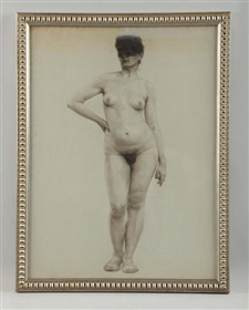 AMERICAN NUDE STUDY OF A WOMAN.                   