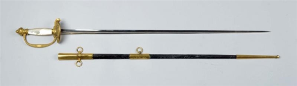 FRENCH DELUXE OFFICER’S SMALL SWORD W/ SCABBARD.  