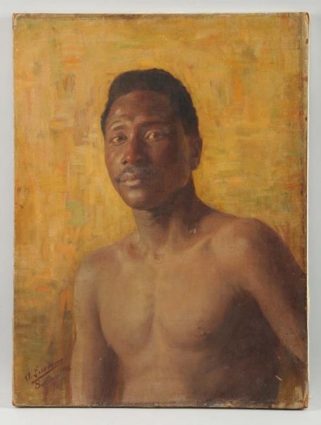 PORTRAIT OF AFRO AMERICAN MAN 1916.               