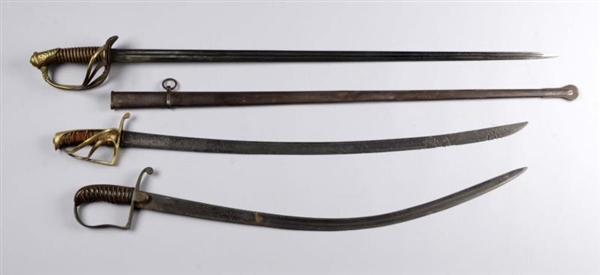 LOT OF 3: CAVALRY & P-GUARD SABRES.               