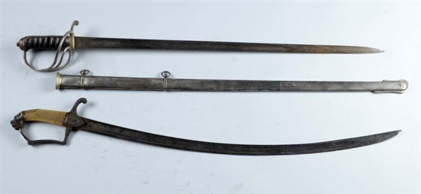 LOT OF 2: MILITARY SWORDS.                        