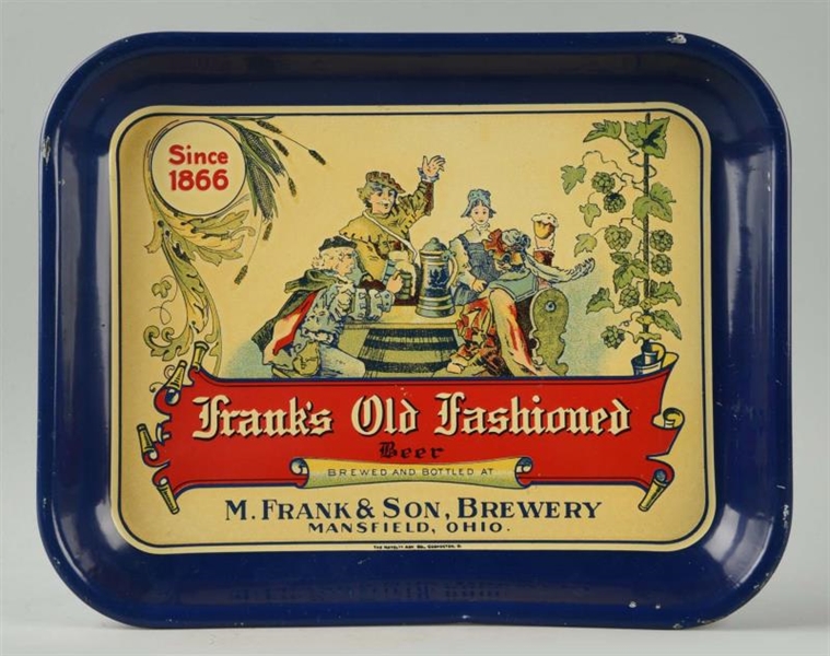 FRANKS OLD FASHIONED BEER ADVERTISING TRAY.      