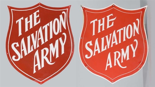 LOT OF 2:  THE SALVATION ARMY DIECUT SIGNS        