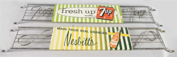LOT OF 2: 7UP & NESBITTS PAINTED DOOR PUSHES     