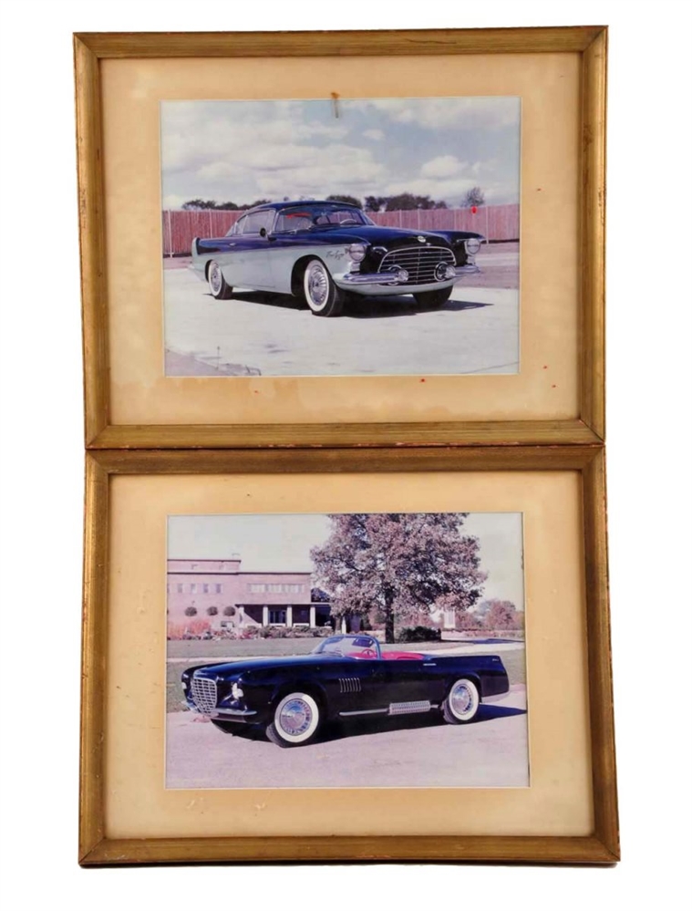 LOT OF 2: PHOTOS OF PROTOTYPE CARS.               