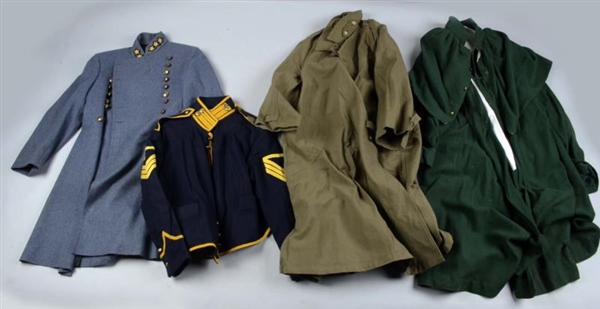 LOT OF 4: AMERICAN MILITARY REPRODUCTION UNIFORMS.