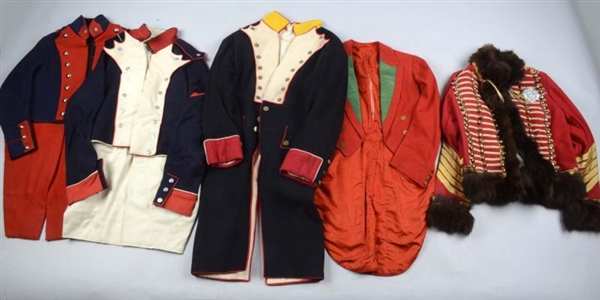 LOT OF 5: REPRODUCTION MILITARY UNIFORMS.         