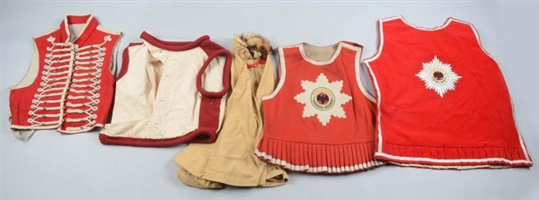 LOT OF 5: REPRODUCTION FRENCH SUPERVESTS.         