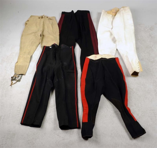 LOT OF 5: ASSORTED MILITARY TROUSERS.             