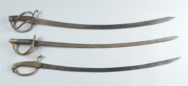 LOT OF 3: CAVALRY SABRES.                         