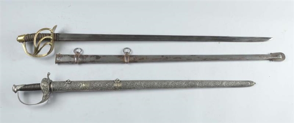 LOT OF 2:  CAVALRY SABRES.                        